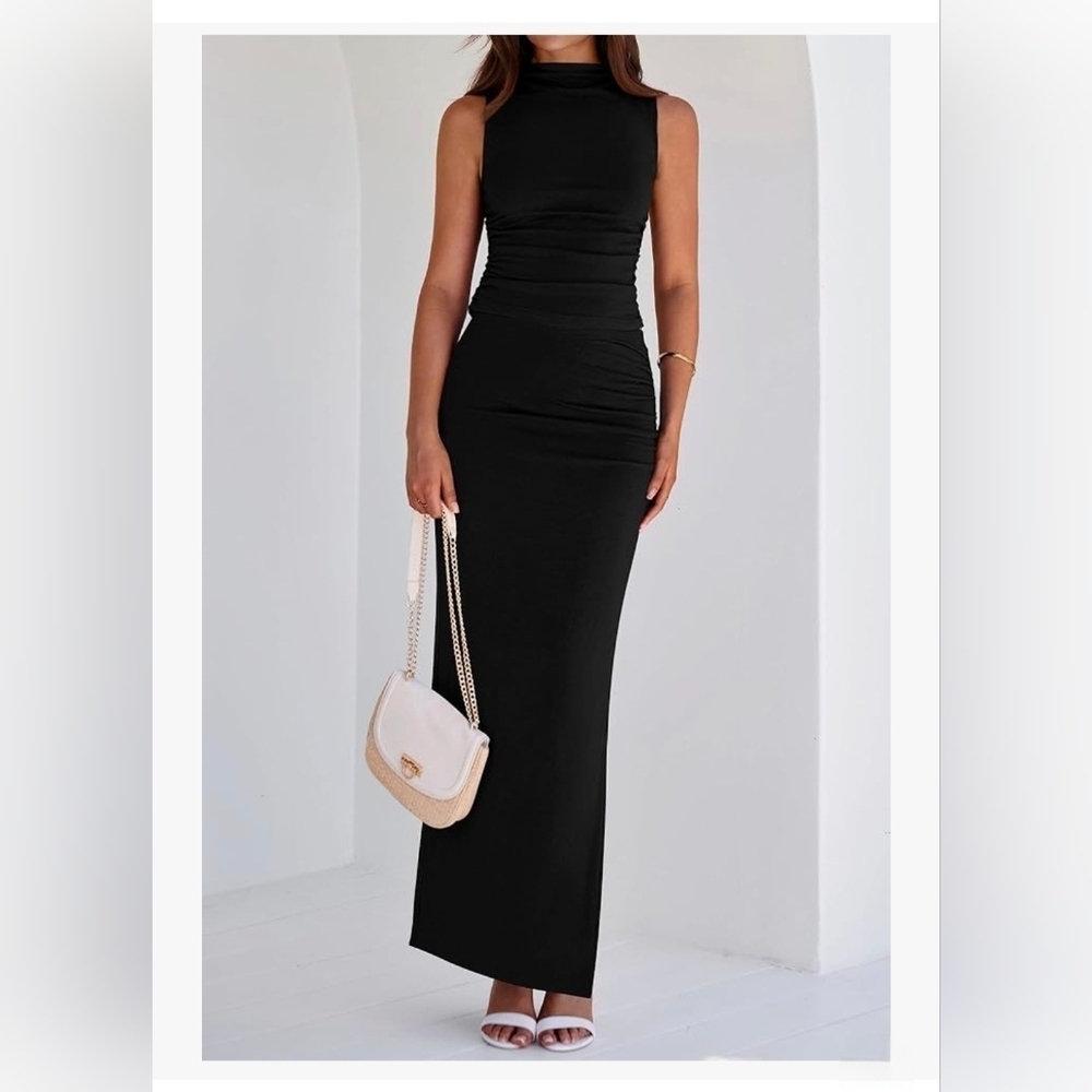 BTFBM Knit Top Split Maxi Skirt Set #1180 - Picture 8 of 14
